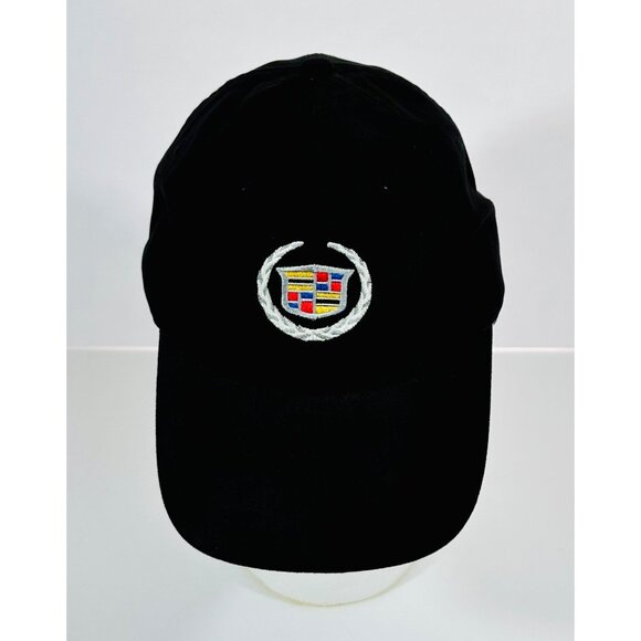 Cadillac Crest Logo Black Adjustable Baseball Hat Cap Luxury Auto Automobiles - Picture 2 of 10